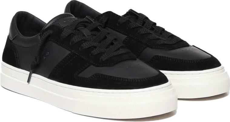 D.a.t.e. Zwarte Platte Vetersneakers Italië Black Heren