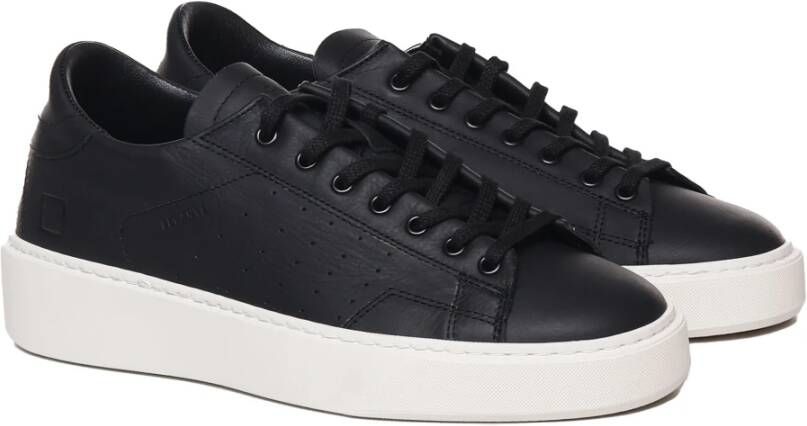 D.a.t.e. Zwarte Sneakers met Logo Gemaakt in Italië Black Heren