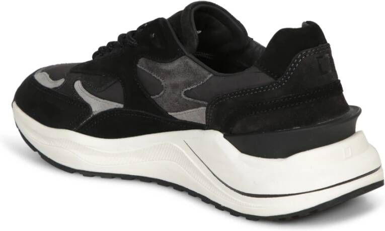 D.a.t.e. Zwarte Sneakers voor Modieuze Mannen Black Heren