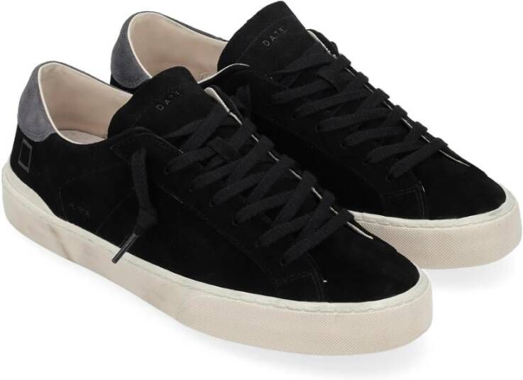 D.a.t.e. Zwarte Suède Lage Hill Sneakers Black Heren