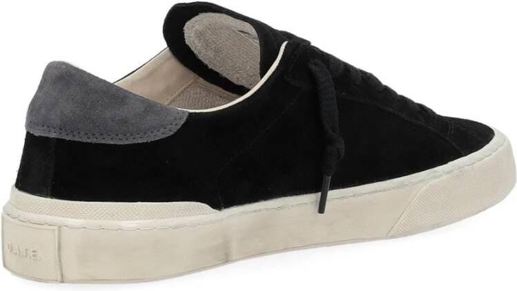 D.a.t.e. Zwarte Suède Lage Hill Sneakers Black Heren