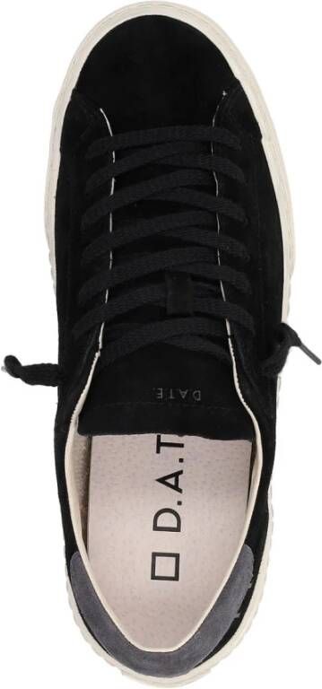 D.a.t.e. Zwarte Suède Lage Hill Sneakers Black Heren