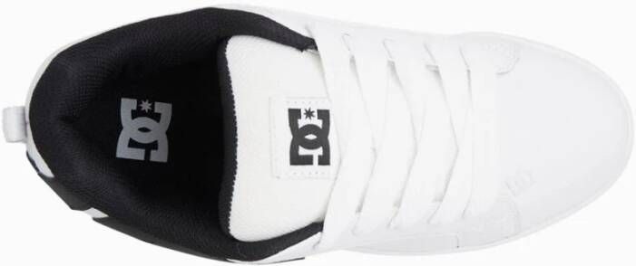 DC Shoes Leren Sneakers met Mesh Tong White Heren