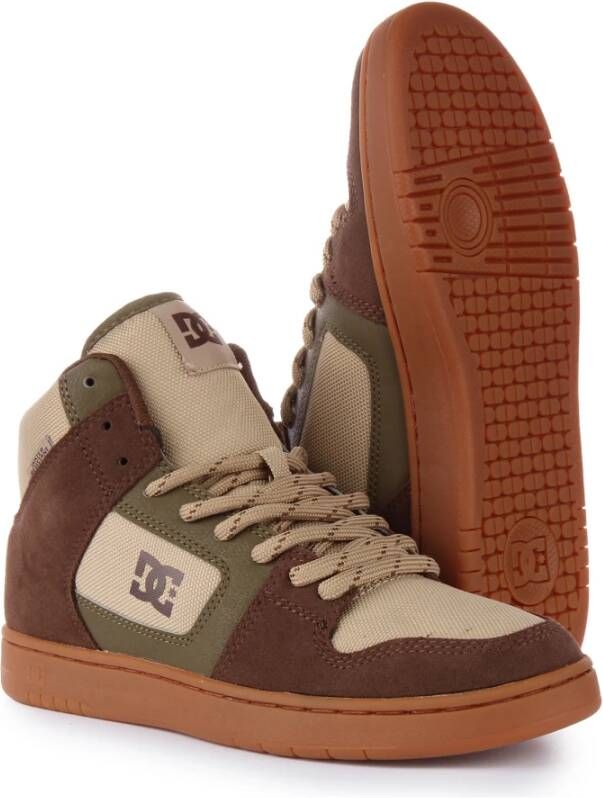 DC Shoes Waterbestendige High-Top Sneakers in Bruin Multicolor Heren