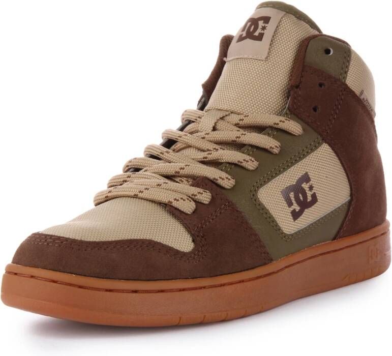 DC Shoes Waterbestendige High-Top Sneakers in Bruin Multicolor Heren