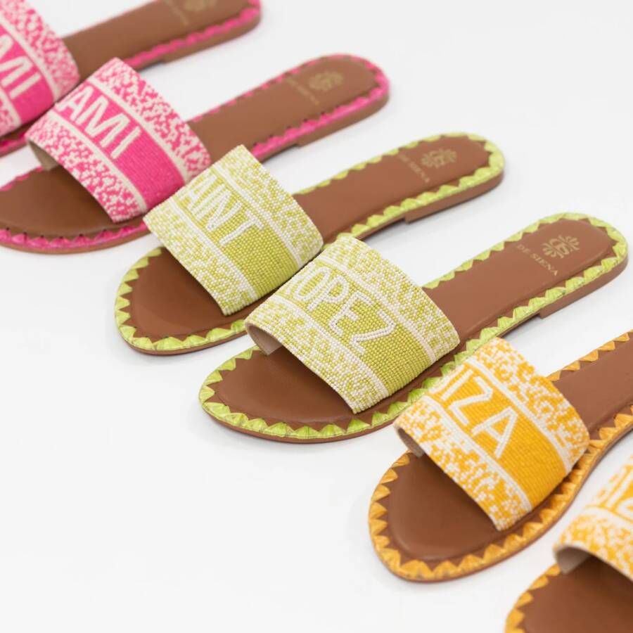 De Siena Flat Sandals Groen Dames