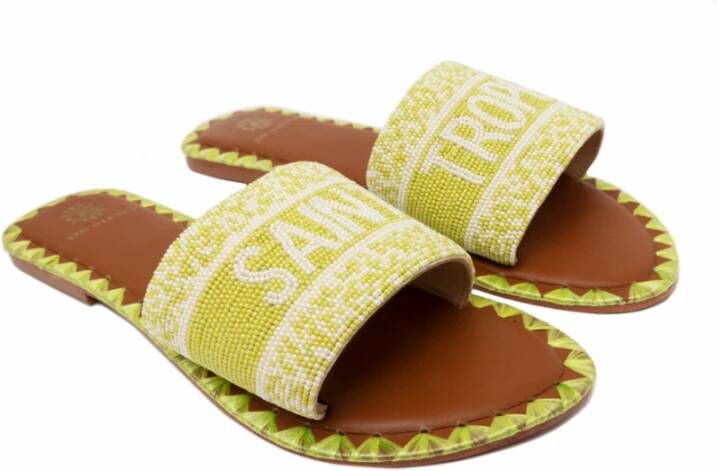 De Siena Flat Sandals Groen Dames