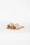 De Siena Platte leren sandalen met kralenapplicaties Yellow Dames - Thumbnail 3