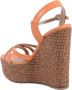 Dee Ocleppo Band Platform Sandalen Orange Dames - Thumbnail 3