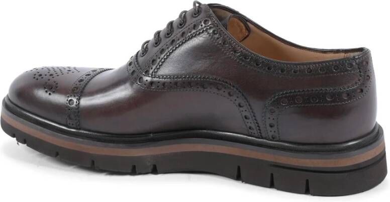 Dee Ocleppo Bruine Leren Brogue Schoenen met Rubberen Zool Brown Heren