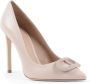 Dee Ocleppo Elegant Pointed Toe Leather High Heels Beige Dames - Thumbnail 2