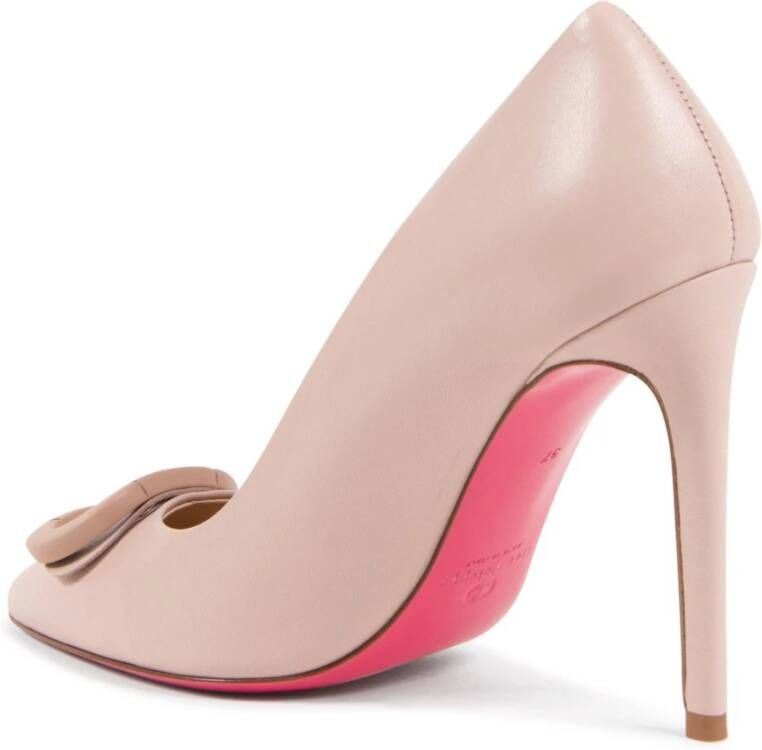 Dee Ocleppo Elegante Leren Stiletto Pump Beige Dames