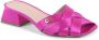 Dee Ocleppo Elegante Satijnen Blokhak Sandalen Pink Dames - Thumbnail 2