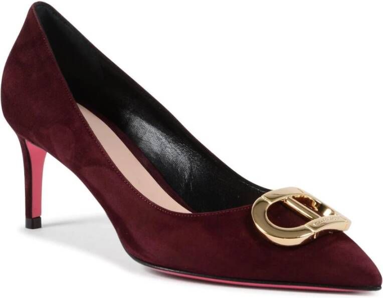 Dee Ocleppo Elegante suède pumps met lage hak Red Dames