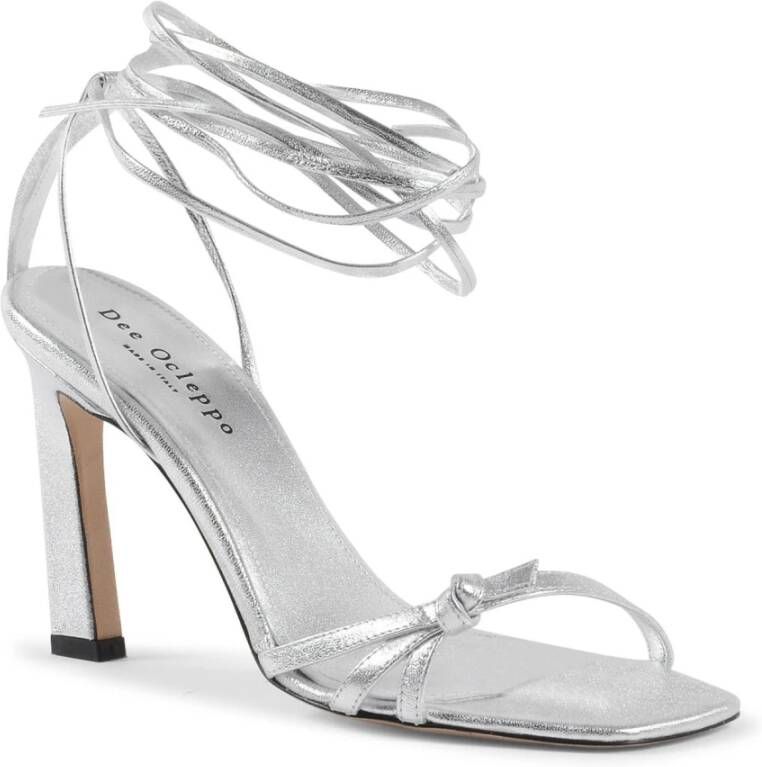 Dee Ocleppo Enkel Lace-Up High-Heel Sandaal Gray Dames