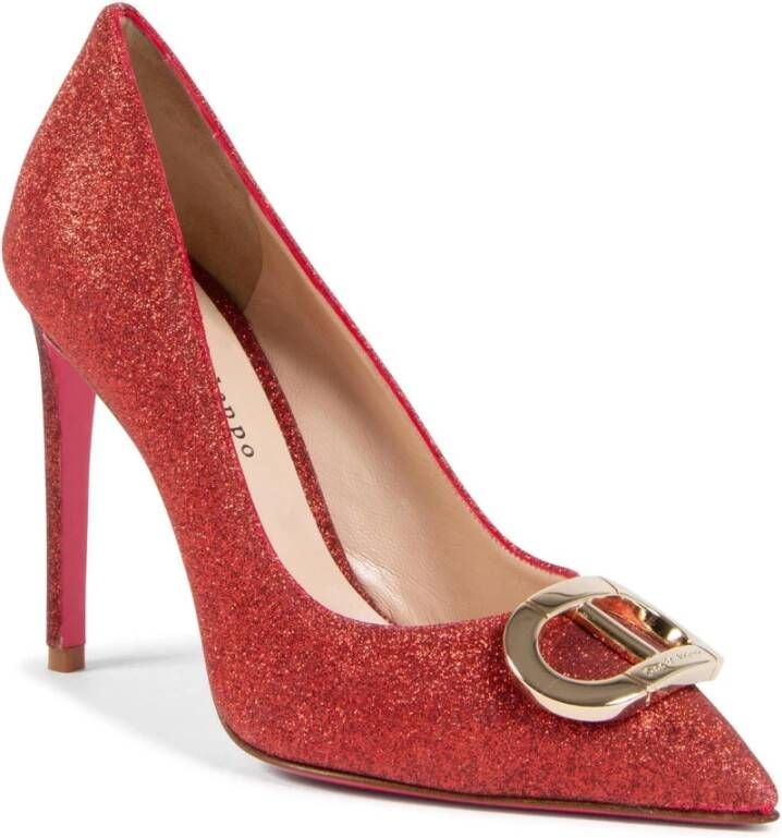 Dee Ocleppo Glitter Logo Pump Red Dames