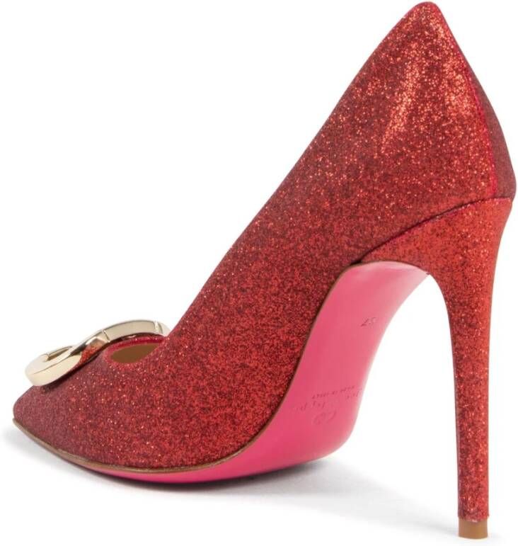 Dee Ocleppo Glitter Logo Pump Red Dames