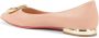 Dee Ocleppo Gouden Hakken Leren Ballerina Beige Dames - Thumbnail 4