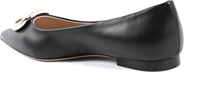 Dee Ocleppo Italiaans Leren Ballerina Flat Black Dames