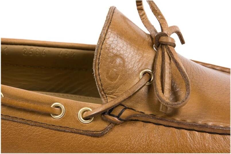 Dee Ocleppo Italiaanse handgestikte leren loafers Brown Heren