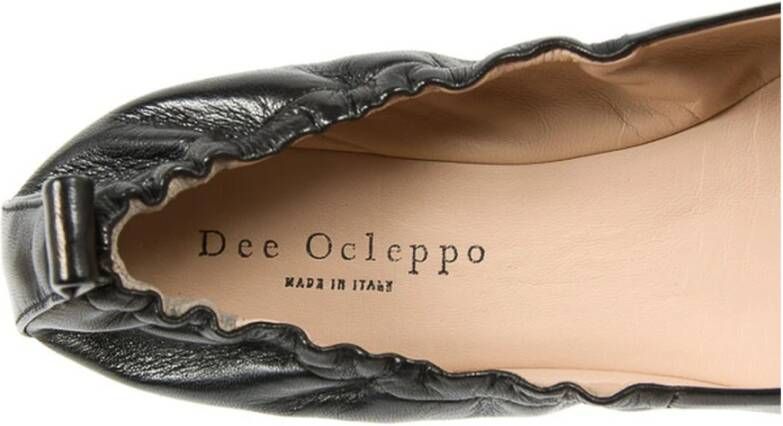 Dee Ocleppo Italiaanse leren ballerina schoen Black Dames