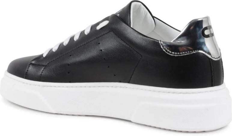 Dee Ocleppo Italiaanse Leren Sneaker met Hak Black Dames