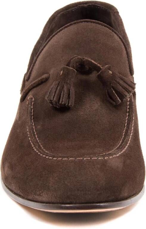 Dee Ocleppo Italiaanse suède leren loafers donkerbruin Brown Heren