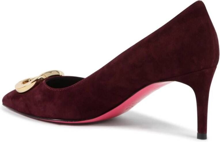 Dee Ocleppo Italiaanse suède pumps met puntige neus Red Dames