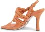 Dee Ocleppo Knotted Leather Sandal Orange Dames - Thumbnail 3