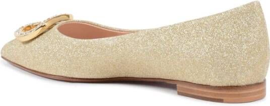 Dee Ocleppo Leren Ballerina Schoen Beige Dames