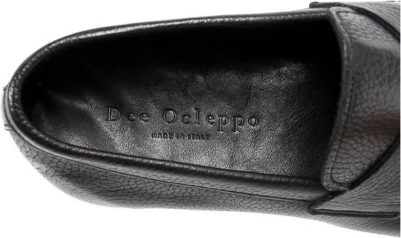 Dee Ocleppo Leren Penny Loafers Klassieke Stijl Black Heren