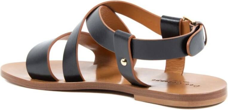 Dee Ocleppo Leren Sandalen voor Zonnige Avonturen Black Dames