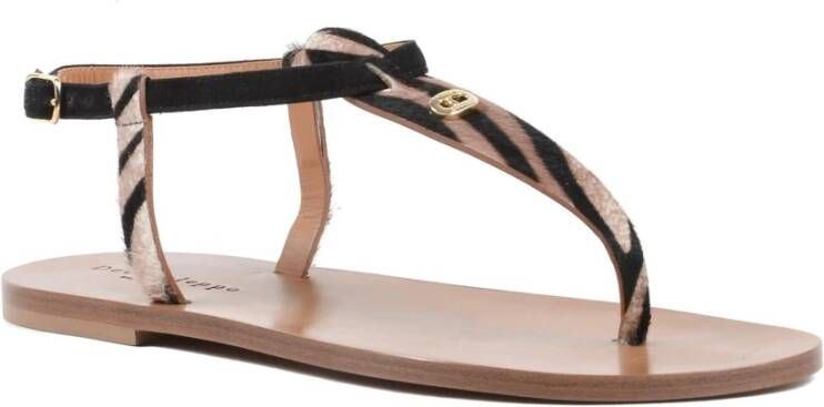 Dee Ocleppo Leren Zebraprint Sandalen Multicolor Dames