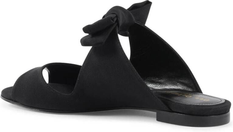 Dee Ocleppo Platte Sandaal met Strik Detail Black Dames