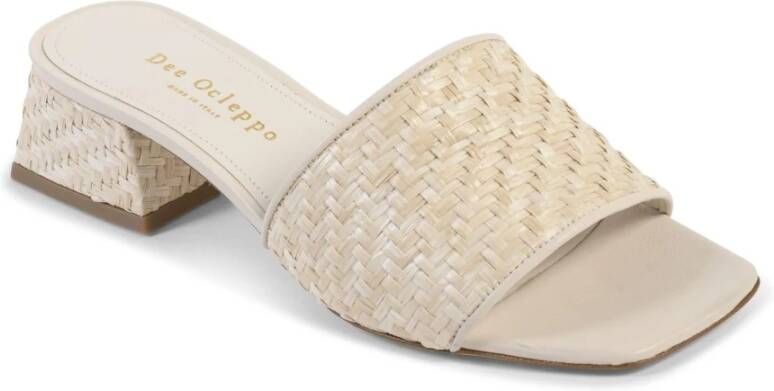 Dee Ocleppo Raffia Mule Sandal Beige Dames