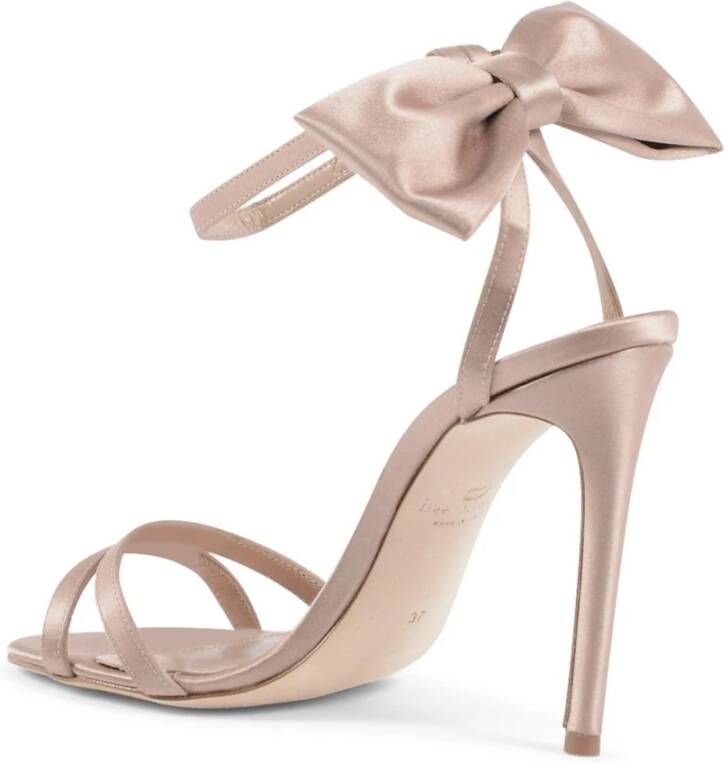 Dee Ocleppo Romantische Bow Satin Sandaal Beige Dames