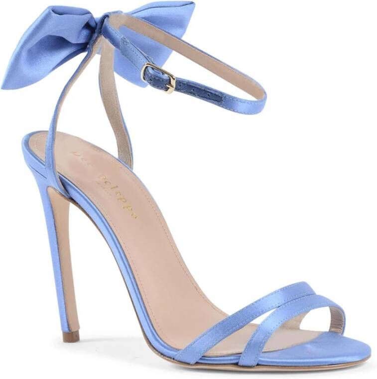 Dee Ocleppo Romantische Bow Satin Sandaal Blue Dames