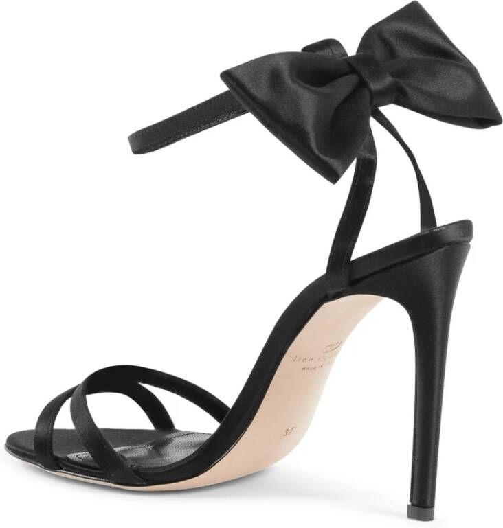 Dee Ocleppo Romantische Bow Satin Sandal Black Dames