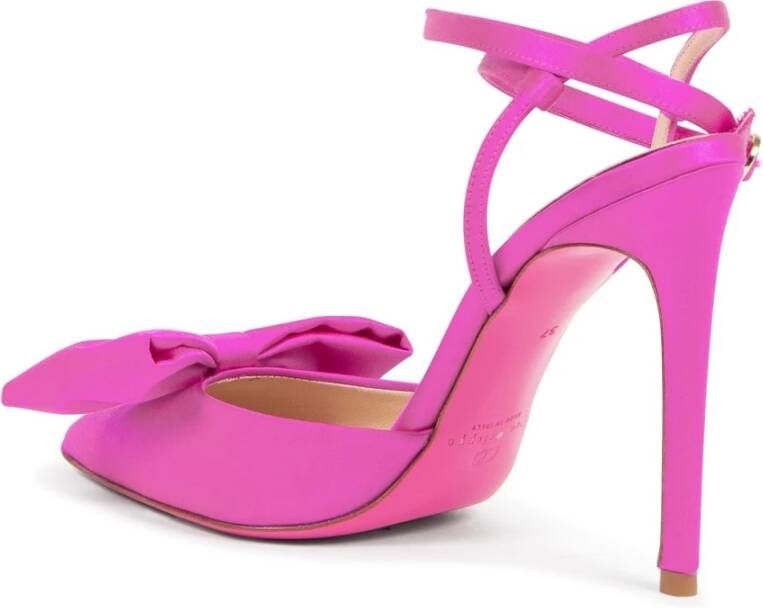 Dee Ocleppo Stijlvolle Satijnen Avond Sandalen Pink Dames