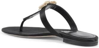 Dee Ocleppo Swarovski Strik Satijnen Sandalen Black Dames