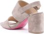 Dee Ocleppo Velours Hakken Sandalen in Taupe Beige Dames - Thumbnail 3