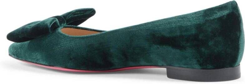 Dee Ocleppo Velvet Bow Ballerina Schoenen Green Dames