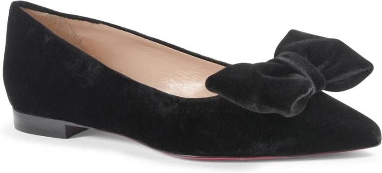 Dee Ocleppo Velvet Strik Ballerina Flats Black Dames