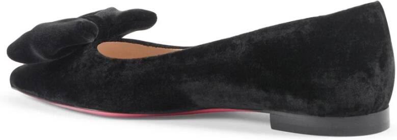 Dee Ocleppo Velvet Strik Ballerina Flats Black Dames