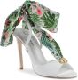 Dee Ocleppo Zijden Bedrukte Hoge Hak Schoen Multicolor Dames - Thumbnail 2