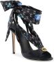 Dee Ocleppo Zijden Bedrukte Stiletto Hak Schoen Black Dames - Thumbnail 2