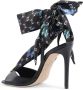 Dee Ocleppo Zijden Bedrukte Stiletto Hak Schoen Black Dames - Thumbnail 3