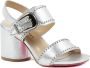 Dee Ocleppo Zilveren Leren Hoge Hak Sandalen Gray Dames - Thumbnail 2