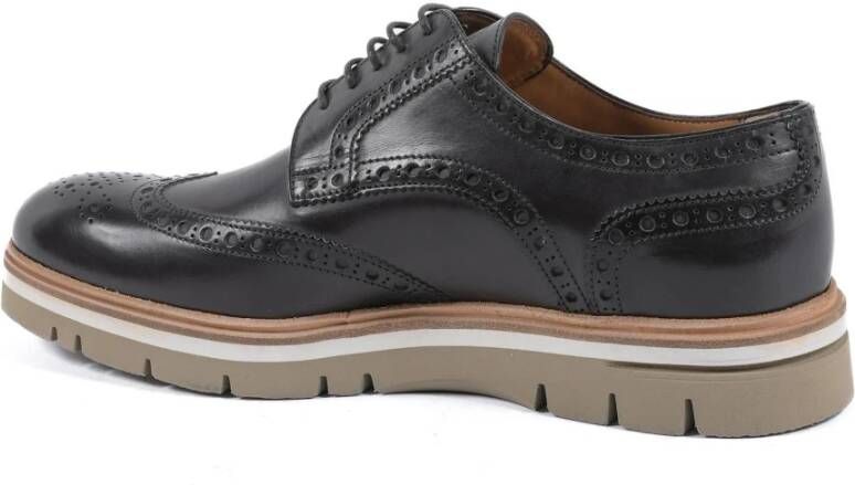 Dee Ocleppo Zwarte Leren Brogue Oxford Schoenen Brown Heren