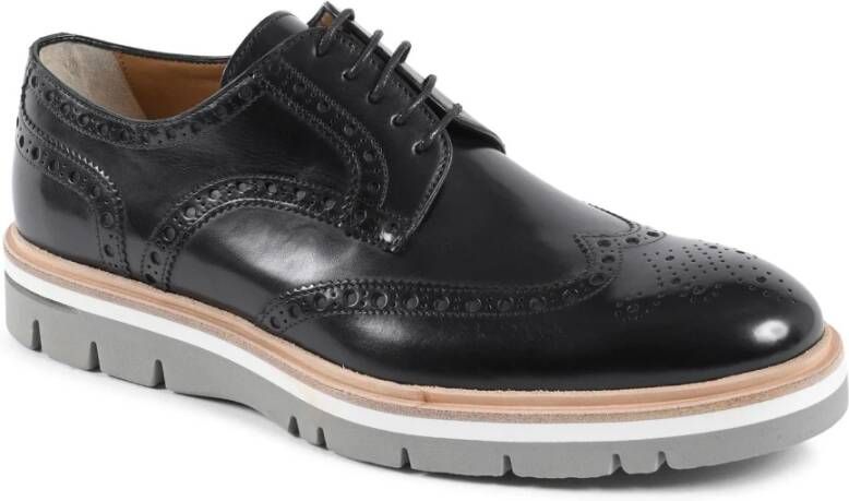 Dee Ocleppo Zwarte Leren Brogue Schoenen Black Heren